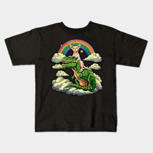 Cat Dinosaur Invasion Kids T-Shirt